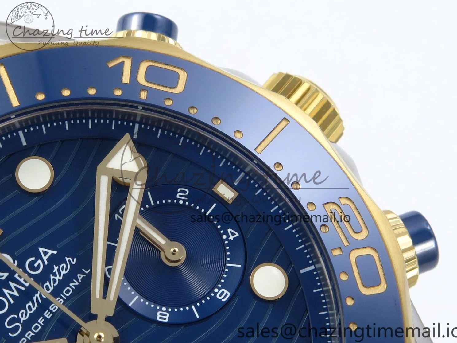 0306 Seamaster 300m Chrono SS YG OMF 1:1 Best Edition Blue Dial on SS YG Bracelet A Seasonal 7691